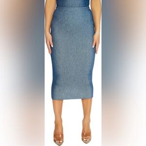 NAKED WARDROBE Stretch Pencil Denim Skirt Size XS
